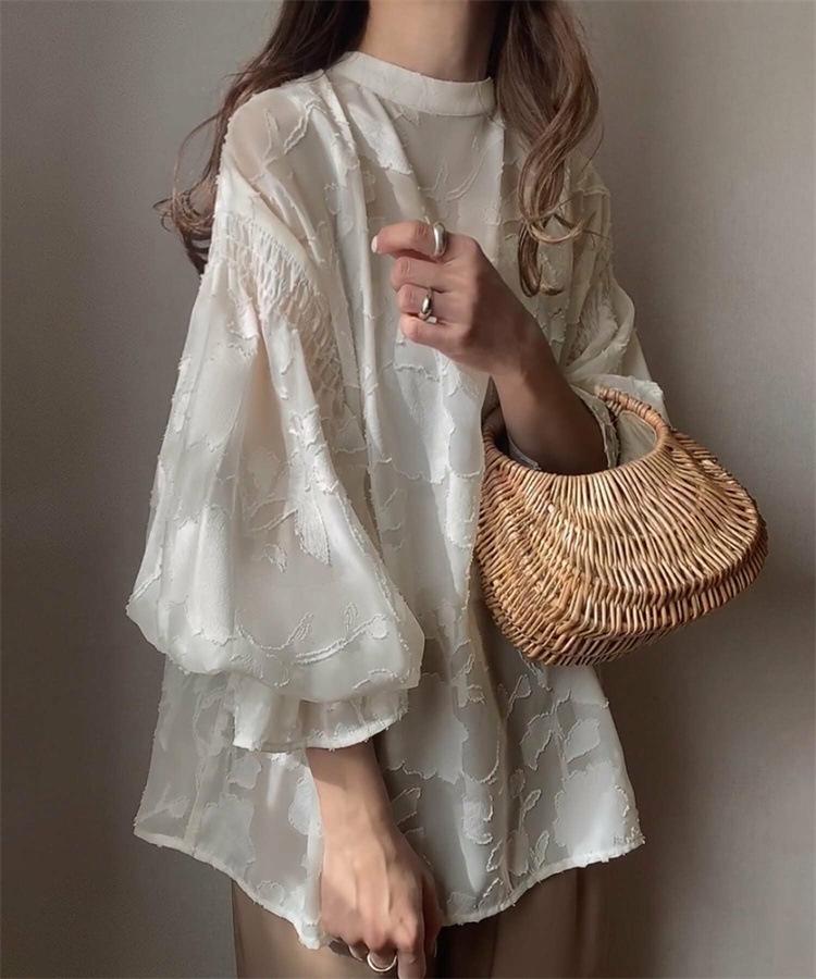 Korean-Japanese Style Reversible Stand Collar Sheer Long Sleeve Sun Protection Shirt
