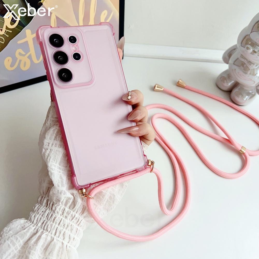 Crossbody Lanyard Matte Magnetic Case For Sasmung S25 Ultra S23 Plus S24 FE For Magsafe Wireless Charging Necklace Cord Cover