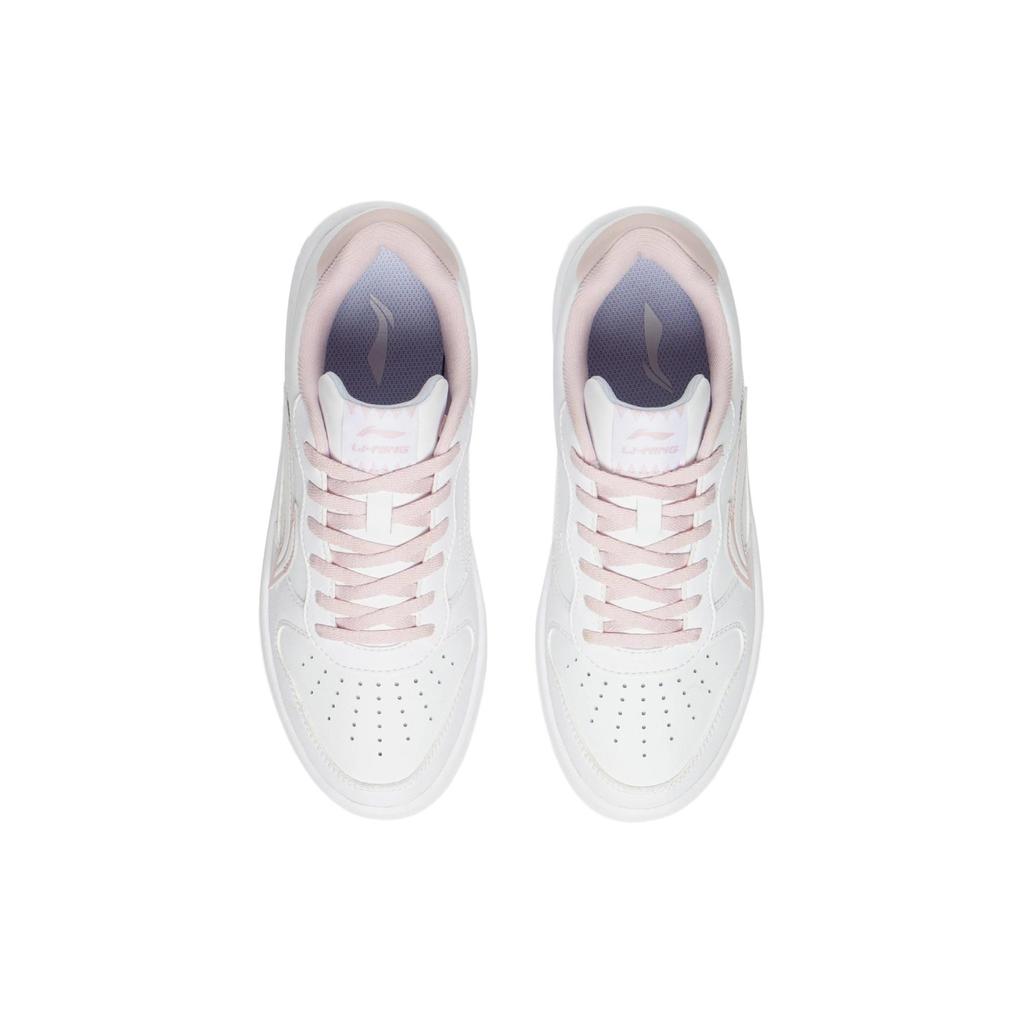 Li Ning Pontoons Low Top Skateboard Shoes Women's White Pink AGCS420-5