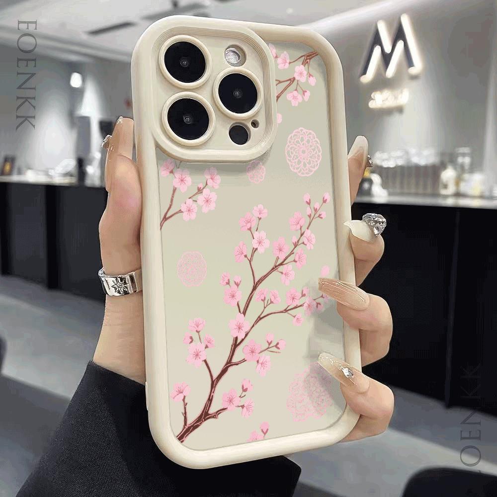 Coque de téléphone pour Xiaomi Redmi Note 14 13 12 11 10 9 8 7 Pro/Plus 5G Impression populaire de fleurs roses Anti-choc Protection Housse souple