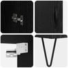 Highboard in Black Oak Look 69.5 x 34 x 90 cm Particleboard