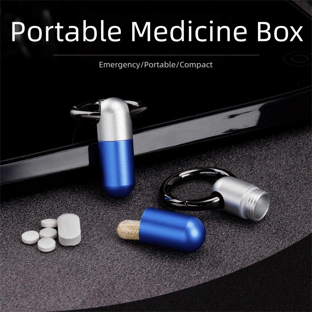 Sealed Design Keychain Pill Case Waterproof Portable Pill Organizer Outdoor Activities