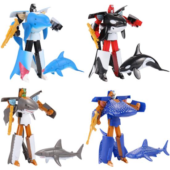 Toys Dolphin/Shark Shape Educational Plastic Robot Whale Model Toy for Kids