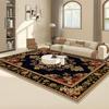 Persian Style Antiskid Large Area Carpet Living Room Luxury Cloakroom Decoration Rug Soft Easy Cleaning Sofa Table Mat Flannel