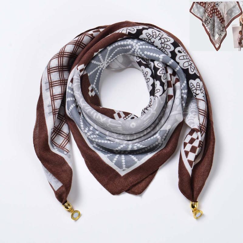 Hot-selling women's autumn and winter warm magnetic triangle neck protection scarf four seasons versatile velvet decorative scarf