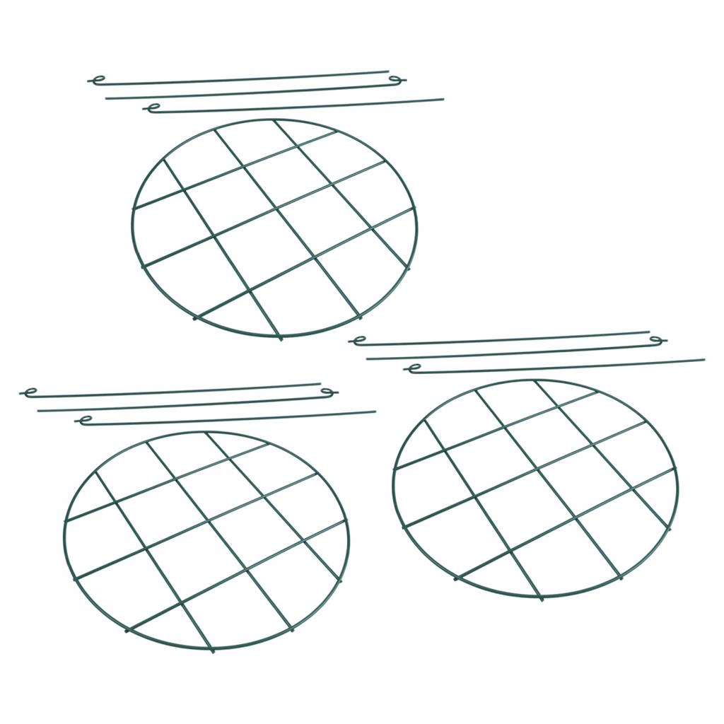 3-pack Metallväxtstödbur för Pioner Rosor Tomater Hortensior Ny
