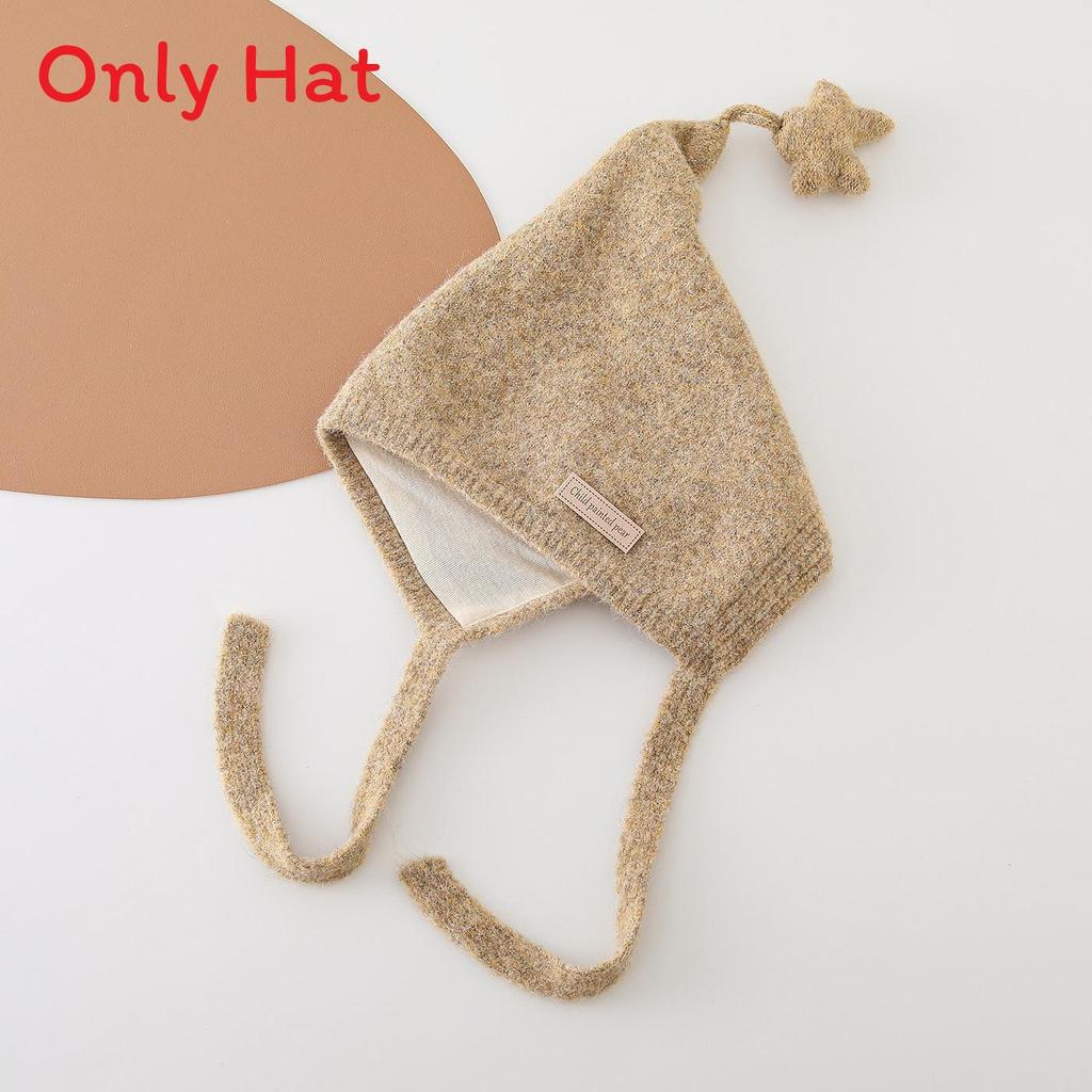 

Baby Wool Hat Winter Thick Knitted Cap For Toddler Outdoor Warmth бежевий
