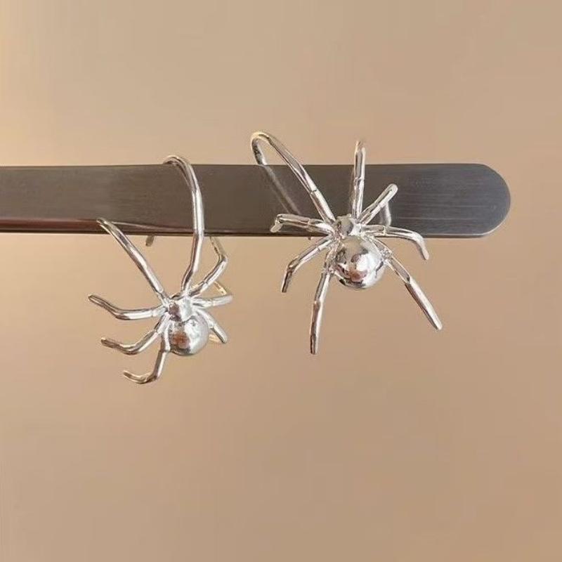 Personalized Metal Spider Ear Hook For Men Women Trendy Punk Y2k Aniaml Pendant Earrings Accessory Casual Part Jewelry Gift