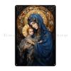 Mary And Child Catholic Icon Metal Signs Wall Cave Printing Party Cave Club Tin Sign Poster