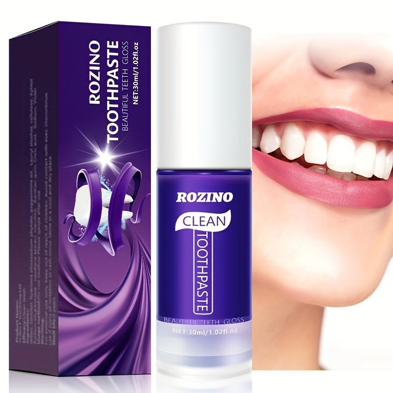 Dentifrice violet pour appareil dentaire, nettoyage en profondeur, haleine fraîche, Booster de blanchiment, 30Ml, idéal pour la maison et les voyages