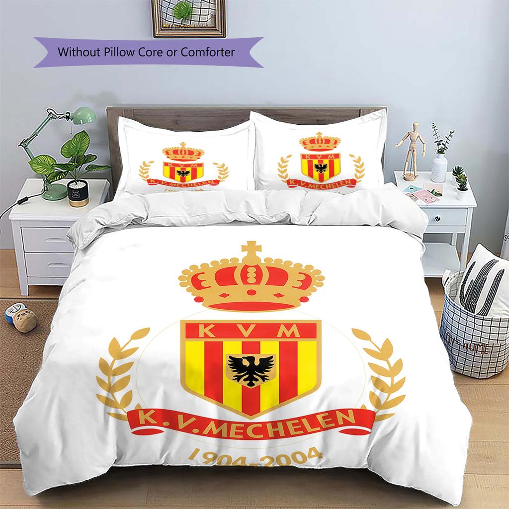 KV Mechelen Pattern Bedding Home Decoration Birthday Gift (1 * Duvet Cover + 2 * Pillowcase, Without Core)