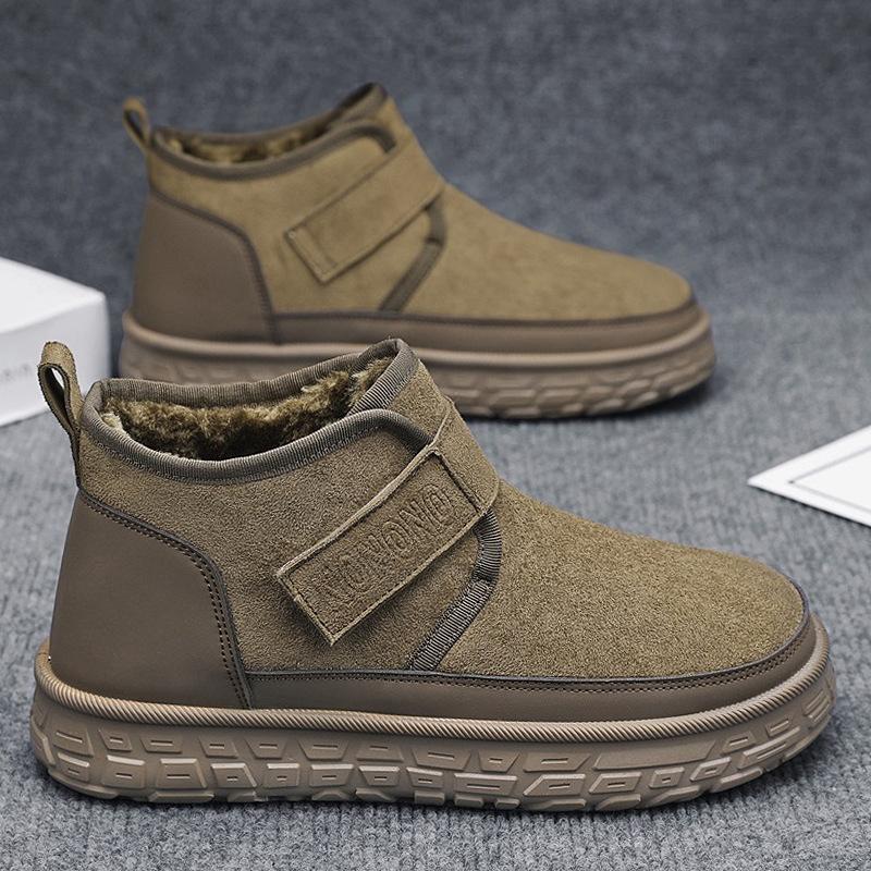 Winter new outdoor thick-soled non-slip velvet thickened warm cotton shoes Velcro snow boots