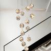 Modern Spiral Chandelier Living Room Villa Loft  Dining Room Kitchen Chandelier Ball Stair Pendant