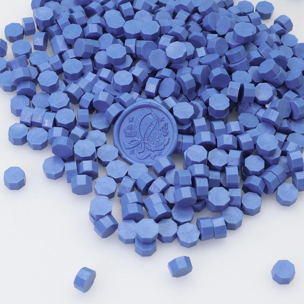 148 Pearlescent Octagonal Sealing Wax Beads - Mixable Colors, 500g Package