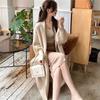 Autumn and Winter Coat Knitted Cardigan Autumn Outer with Gentle Lazy Wind Sweater Loose Medium and Long Coat Women