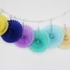 5pcs 25cm Tissue Paper Cut-out Paper Fans Pinwheels Hanging Flower Paper Crafts for Showers
