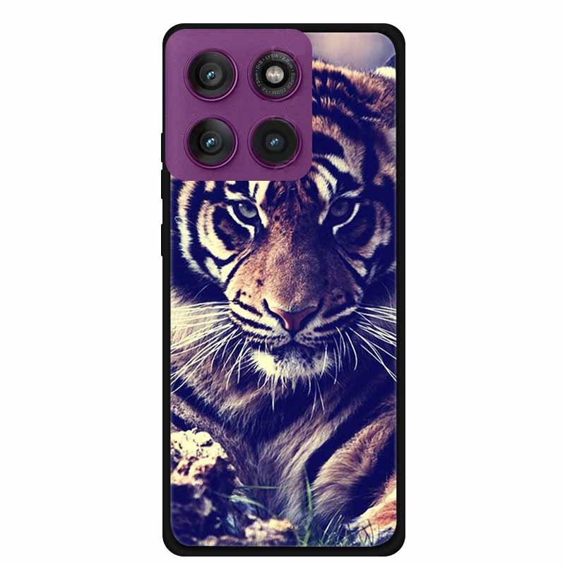 For Motorola Edge 60 Pro 5G Case Edge60 Pro Phone Case Tiger Black Silicone Soft Back Cover For Motorola Edge 60 Pro Case Coque