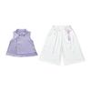 2026 Girls' Chinese Style Fairy Summer Two-Piece Set with Frog Button