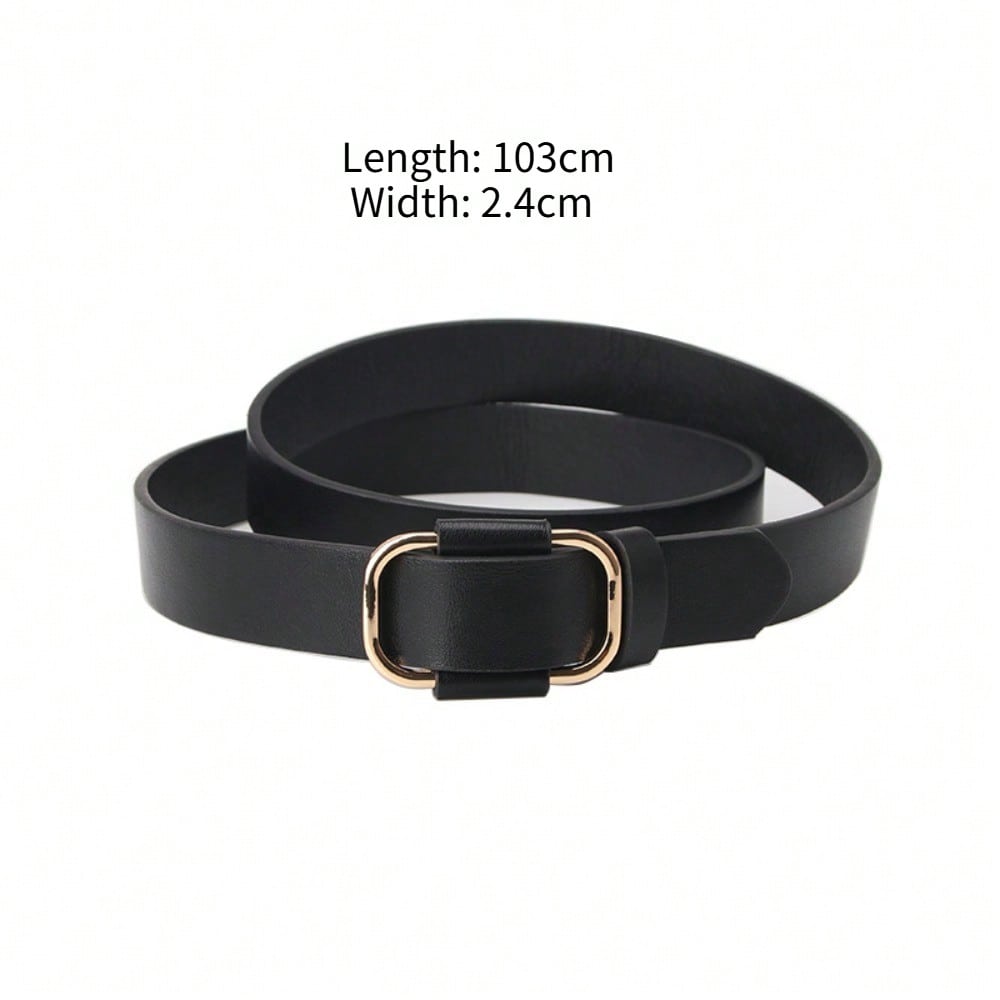 Simple Light Luxury Women's Belt Jeans Non-porous Belt Versatile Casual Pants Belt