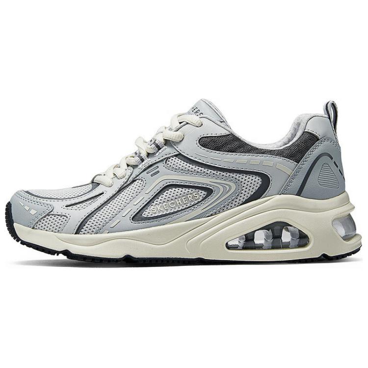 Skechers Tres-Air Uno Удобные Универсальные Дышащие Низкие Повседневные Кроссовки Женские Серый Черный 177905-GRY 35