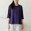 Dedra Summer Version Stacon Collar Blouse [the Black] Tbe3209