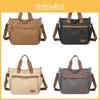 Retro Canvas Tote Bag With Double Straps And Inner Zipper Pocket For Daily Fashion