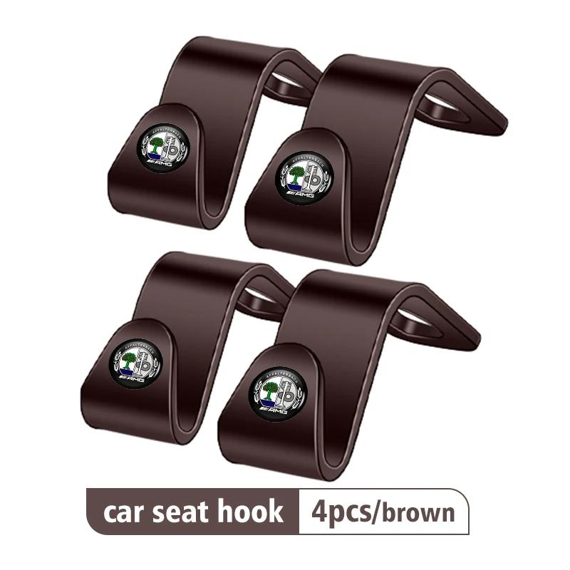 4pcs Car Rear Seat Hook Storage Hanger Organizer Accessories For Mercedes Benz AMG C180 C300 W124 W176 W177 C200 C260 GLC CLE