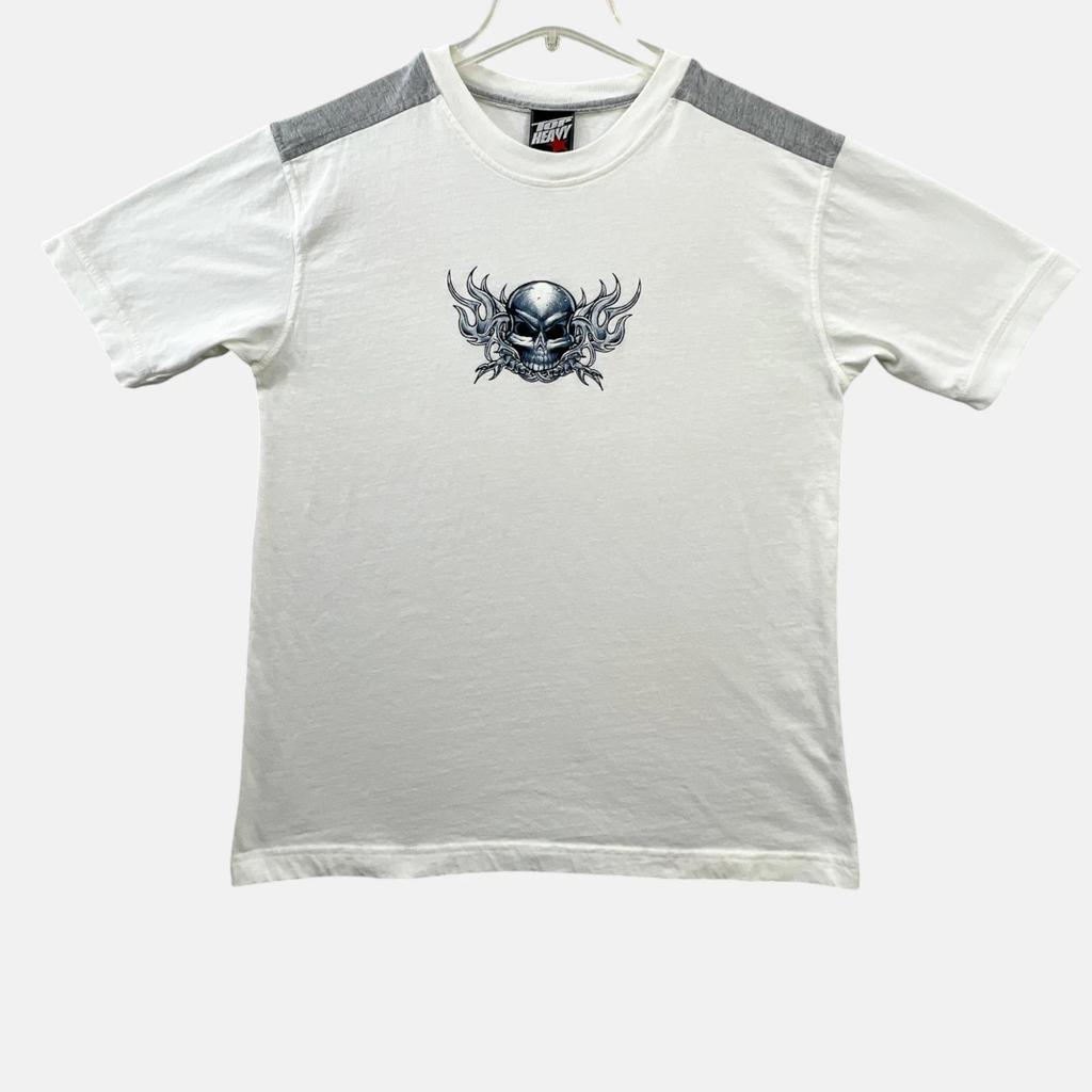 Vintage Y2K Top Heavy Snake Eyes T Shirt Mens Large Skull Flames Graphic Tee