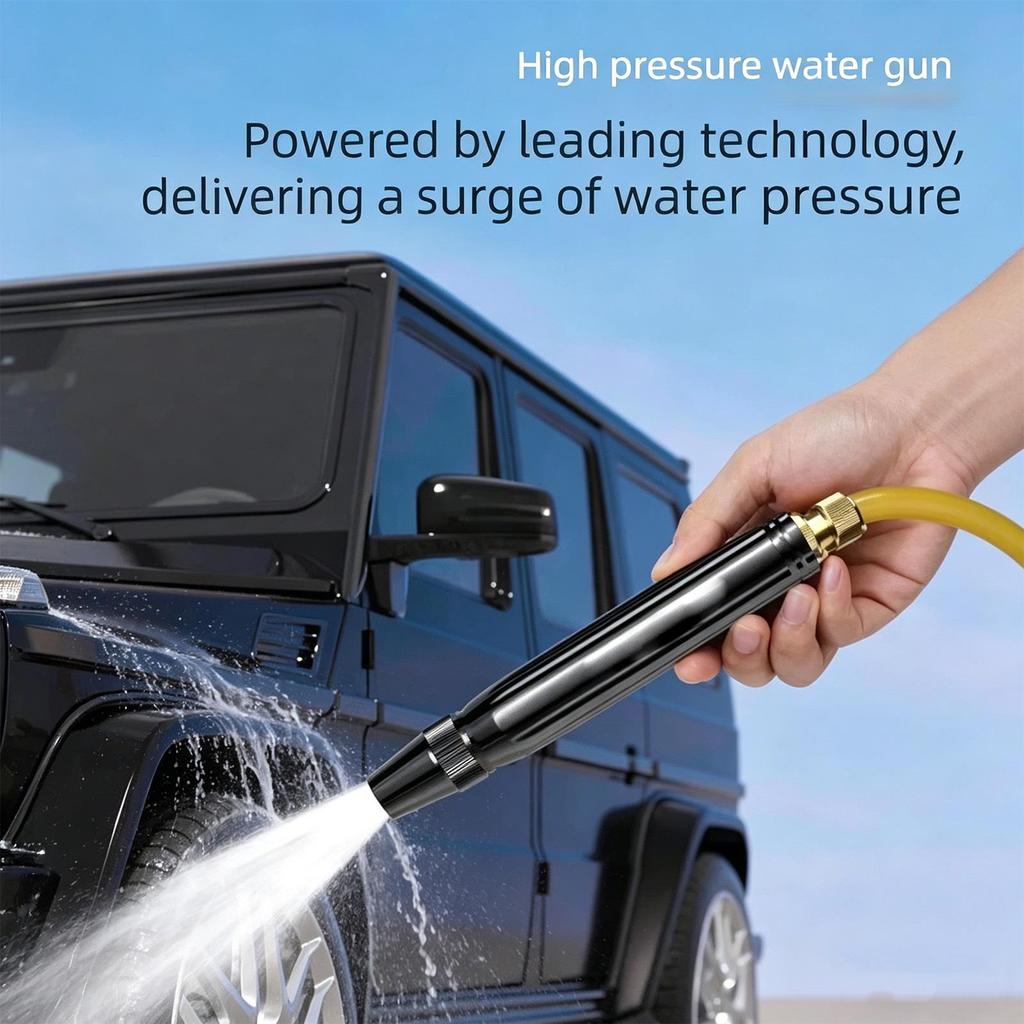Portable High Pressure Washing Water Gun Car Wash Nozzle Adjustable Nipple Type Direct Spray Home Garden Shower Watering Hose