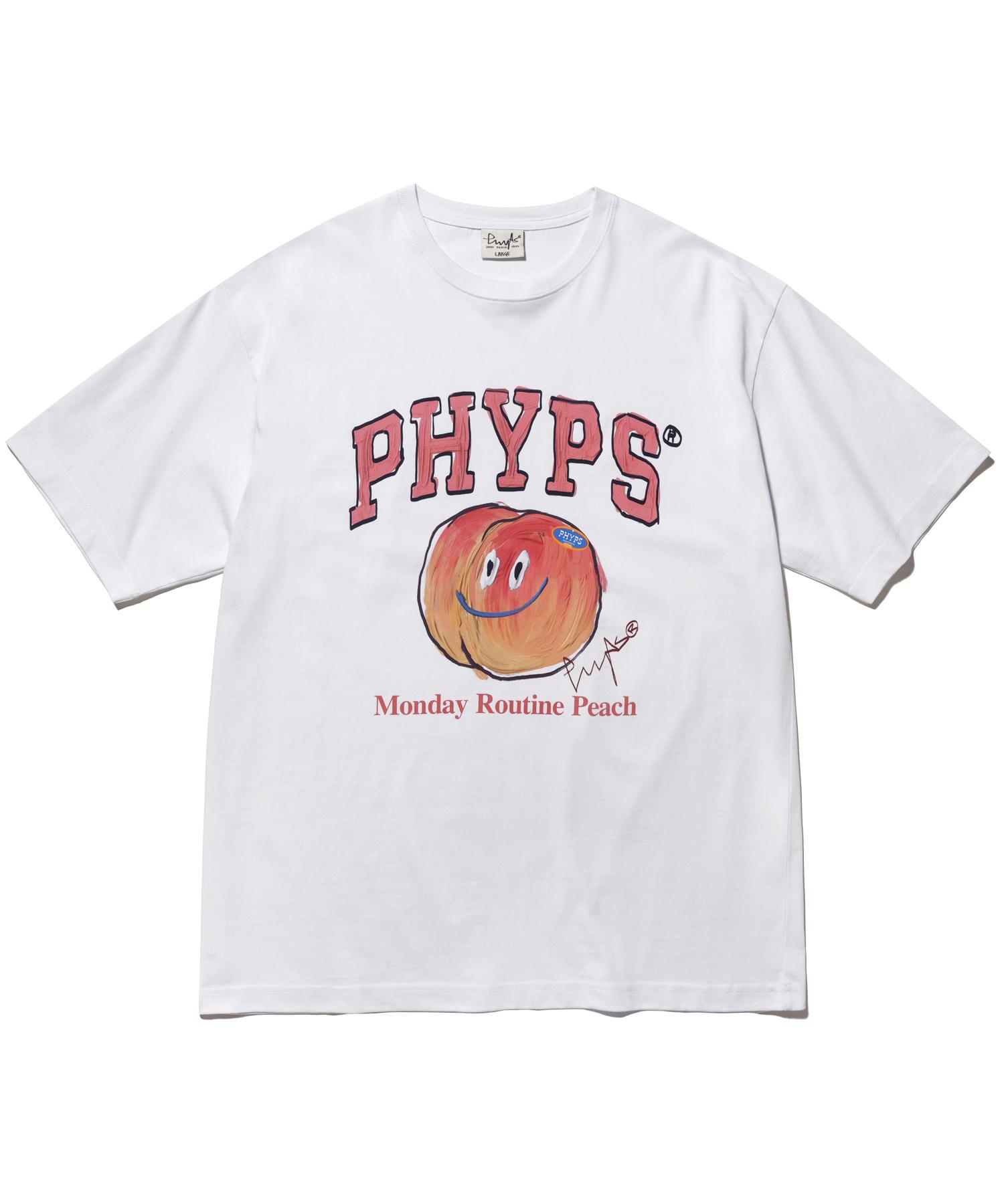Physical Department Monday Routine Peach Short Sleeve T-Shirt_White White/S