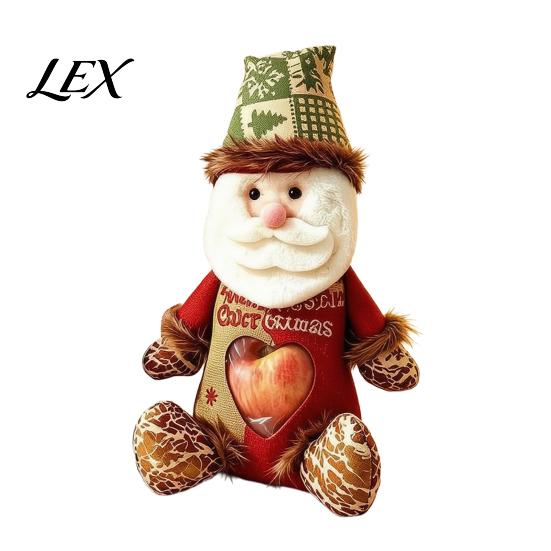 Reusable Storage Bags for Holidays Christmas Burlap Gift with Clear Window, Santa Snowman Goodie Kids Reindeer Drawstring Pouch, Holiday Treat