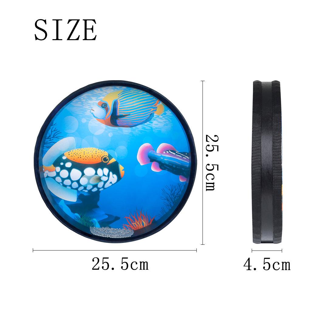 10-Inch Children s Ocean Wave Drum - Early Education Hand Percussion Instrument синий