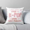 More Kpop Style No Problems Square Pillowcase Polyester Linen Velvet Creative Zip Decor Car Cushion Cover