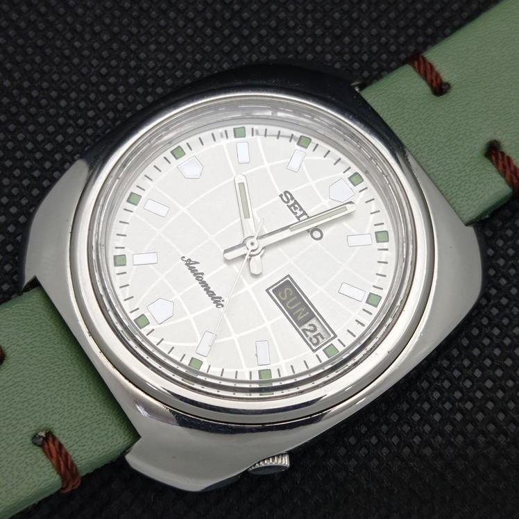 POUŽITÉ VINTAGE SEIKO AUTOMATIC 6119C JAPONSKO PÁNSKÉ D/D STŘÍBRNÉ HODINKY 621e-a415940-2 SKU621e-a415940