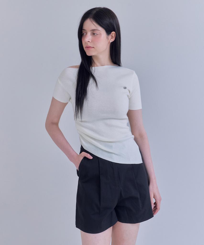 Mejongleuhaleu Focus Shirring Slit Knit 3 Colors