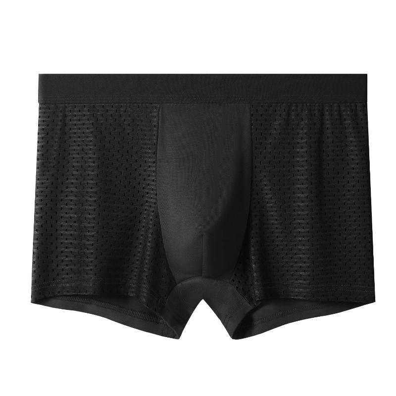 Men's Underwear Flat Cornered Ice Silk Summer Mesh Cool Four Cornered Underwear Large Breathable
