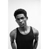 H M Ribbed Sleeveless Top sliM Fit Black