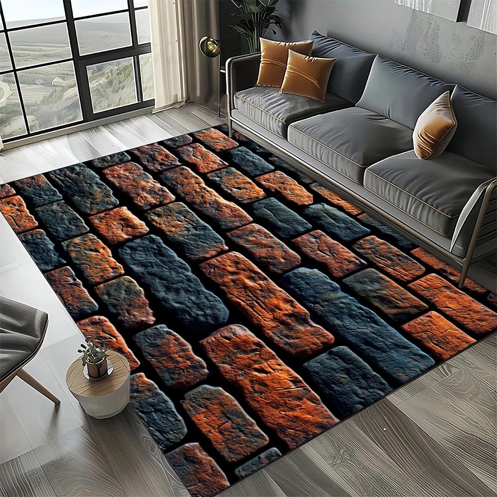 27 Style New Brick Stone Building Wall Originality Rug Carpet for Living Room Bedroom Home Decor,kids Non-slip for Sofa Doormat