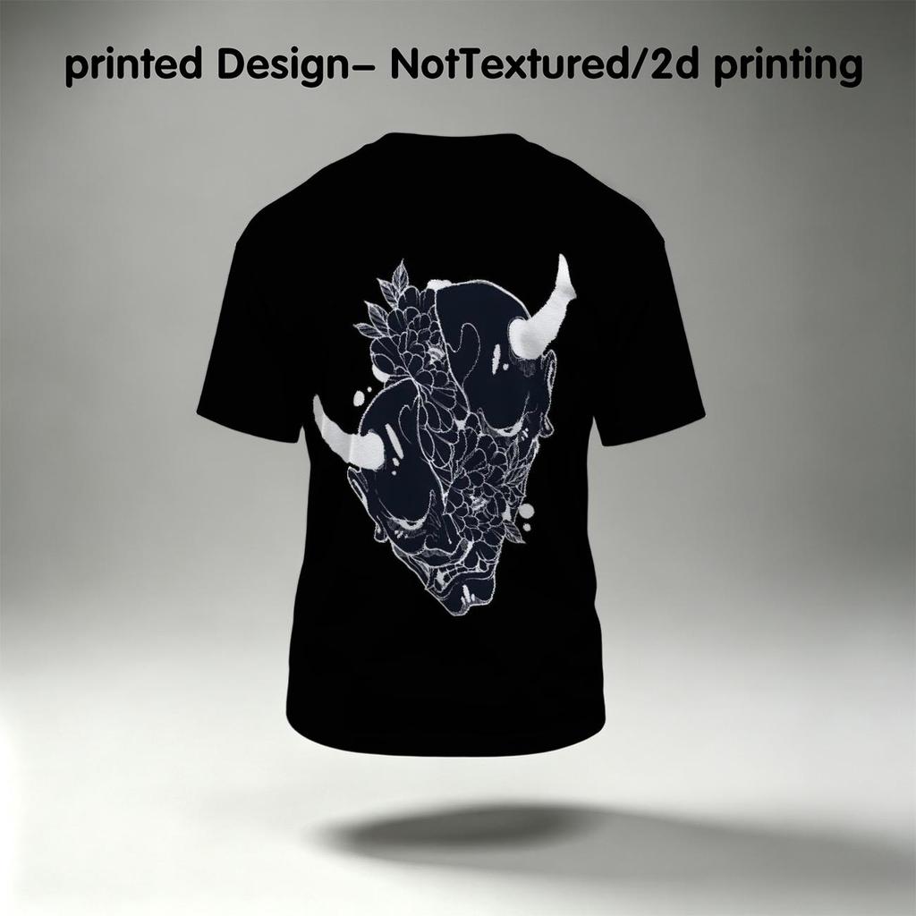 Men's Breathable T-Shirt - Funny 2D Creative Day of the Dead Print, Casual Daily Comfortable Top