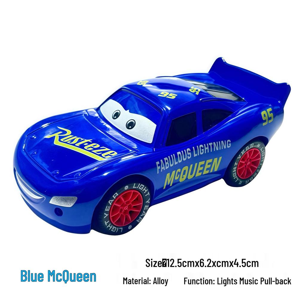 3D Lights & Music Lightning McQueen Pull-Back Alloy Toy Car - Third Generation