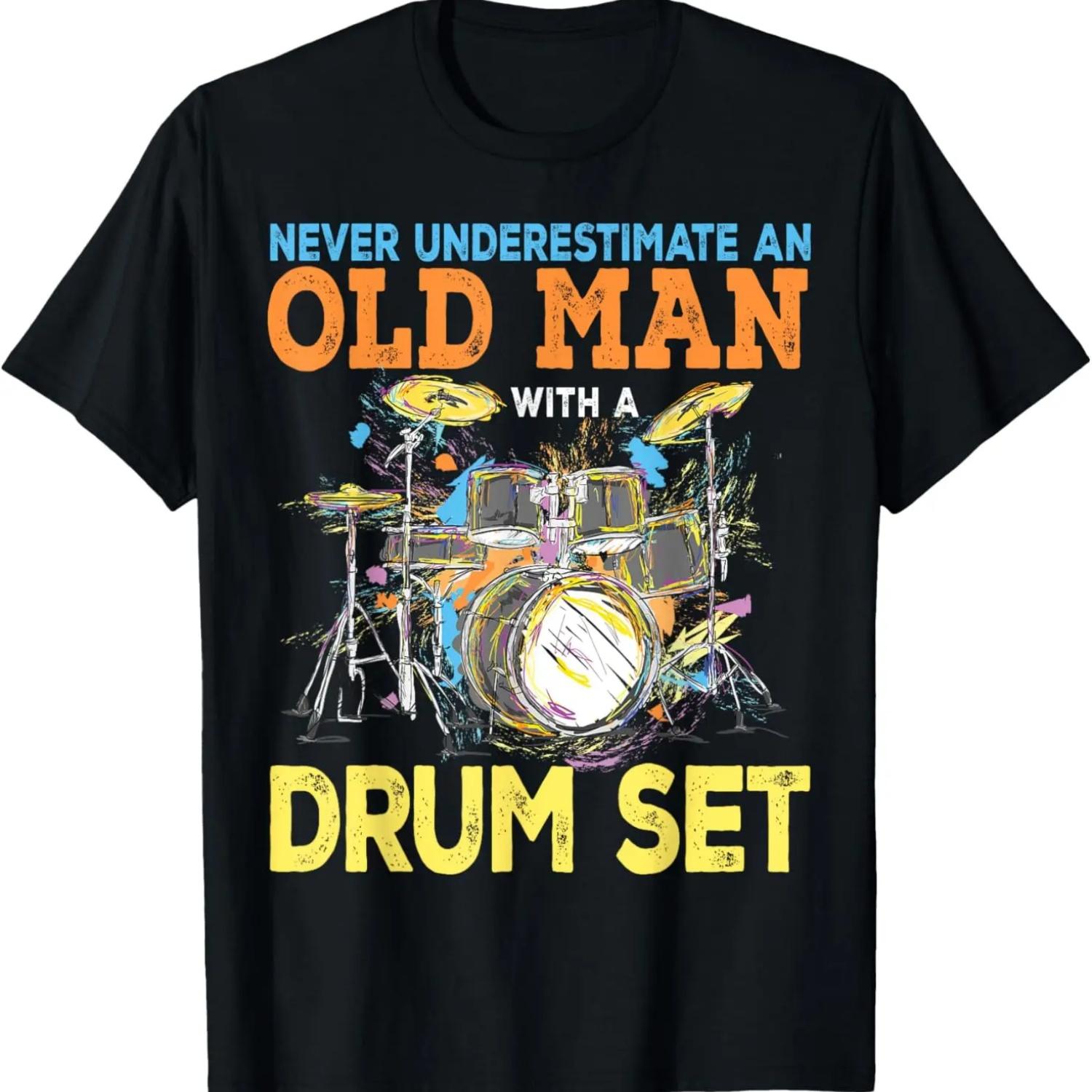 Funny Drummer Saying The World Is My Drum Kit T-Shirt S