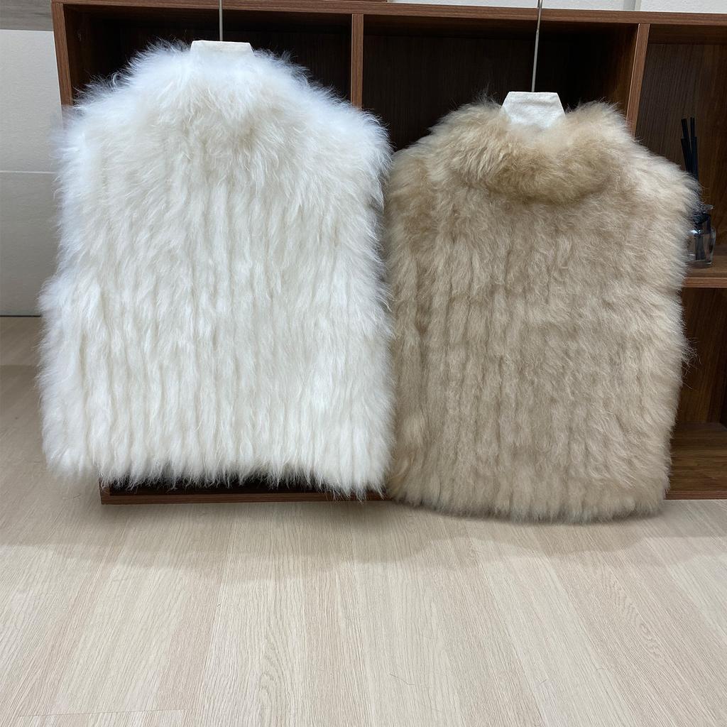 New autumn and winter products, cashmere fur, strip vest, atmosphere fur vest