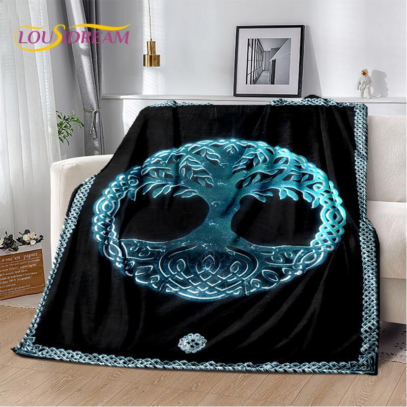 Nature Tree of Life Nordic Mythology Yggdrasil Soft Throw Blanket for Home Bedroom Bed Sofa Picnic Travel Office Gift Cover Kids