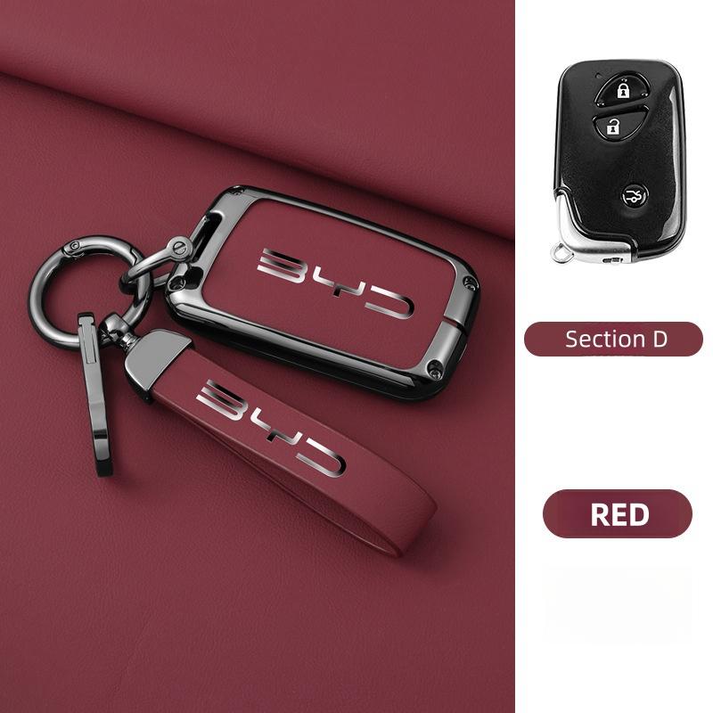 Zinc Alloy Car Key Case Cover For BYD Song Pro Plus Max Dmi EV Seal Dolphin 2022 2023 2024 Remote Control Key Bag Accessories