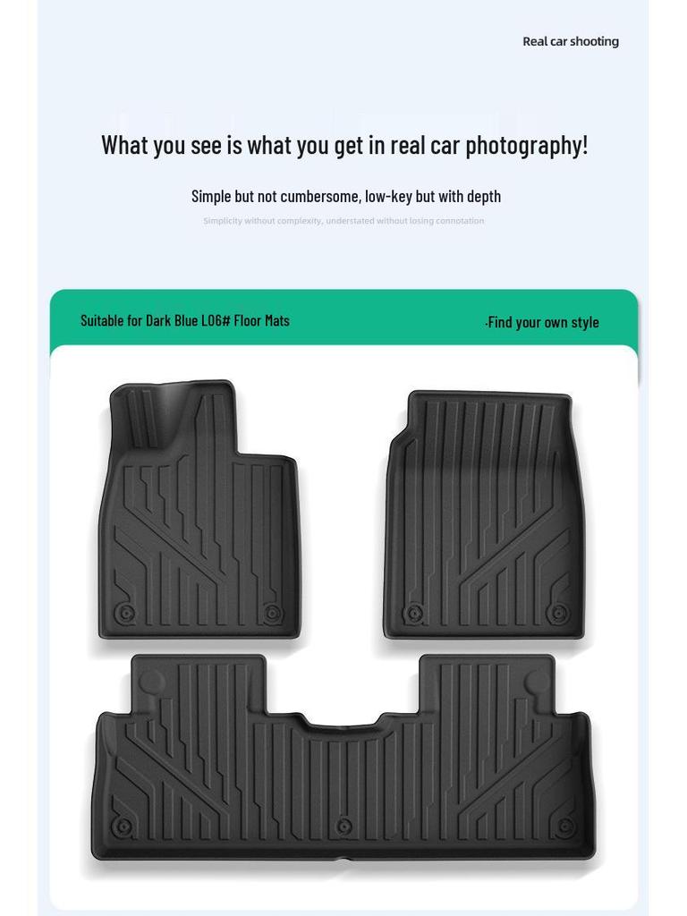 Deep Blue L06 Custom Fit TPE Floor Mats & Trunk Liner for 26 Car Models