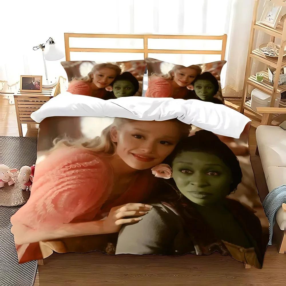 W-Wicked Movie Witch Bedding Set Duvet Cover Set King Queen Twin Double Size Comforter Cover Set For Home Decor With Pillowcase