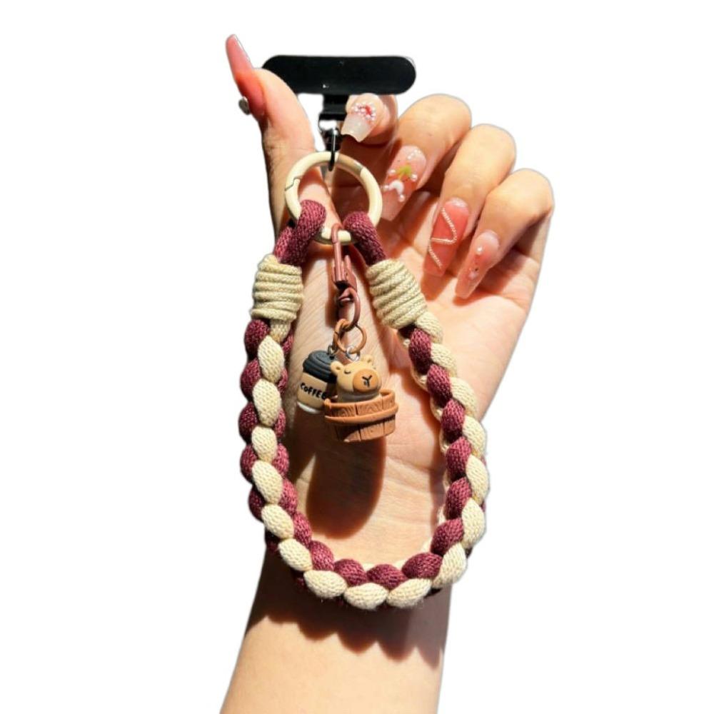 

Anti-lost Mobile Phone Lanyard Detachable Capybara Dolls Keychain Hanging Ornaments червоний