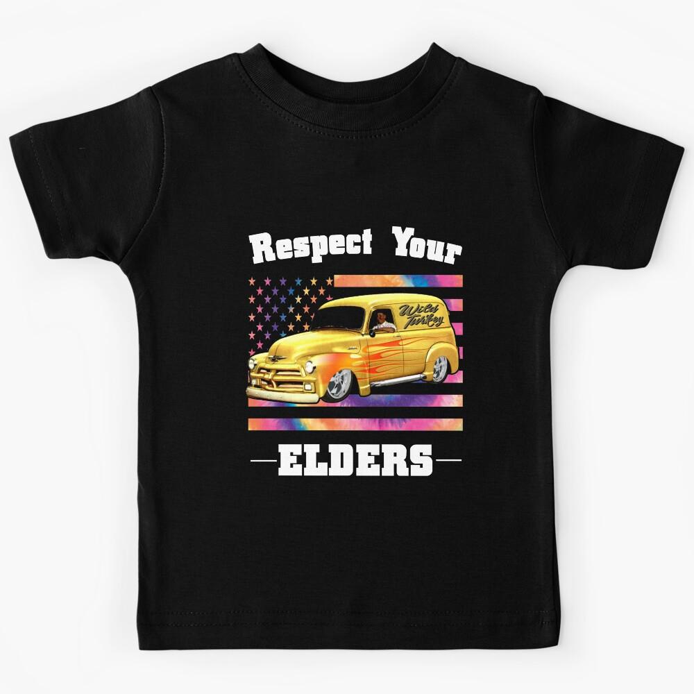 Funny Car Guy - Respect Your Elders Classic Panel Truck Kids T-Shirt 120