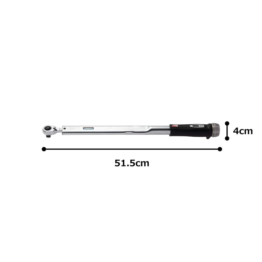 TONE Preset Torque Wrench Compact Head (Direct Set, Type), T4MN200CH-QL, 12.7mm (1/2") Drive, Black, 200N·m