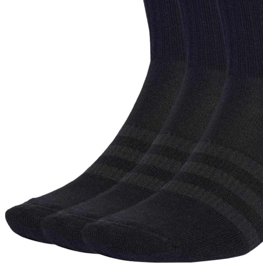 adidas Crew Socks Unisex 3 Pack Black/Dark Gray IA3950